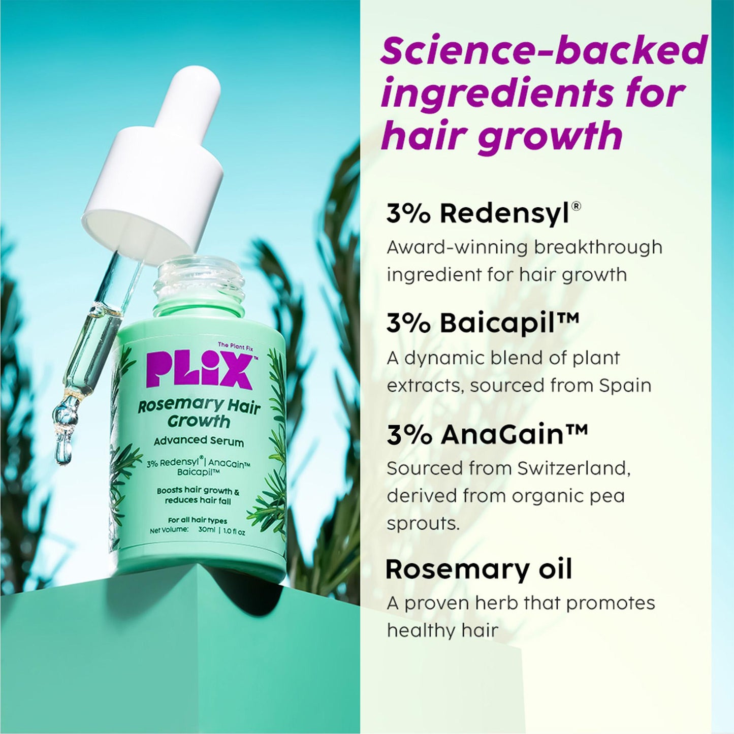 Rosemary Hair Growth Serum (Reduces Hair Fall & Promotes Hair Growth)