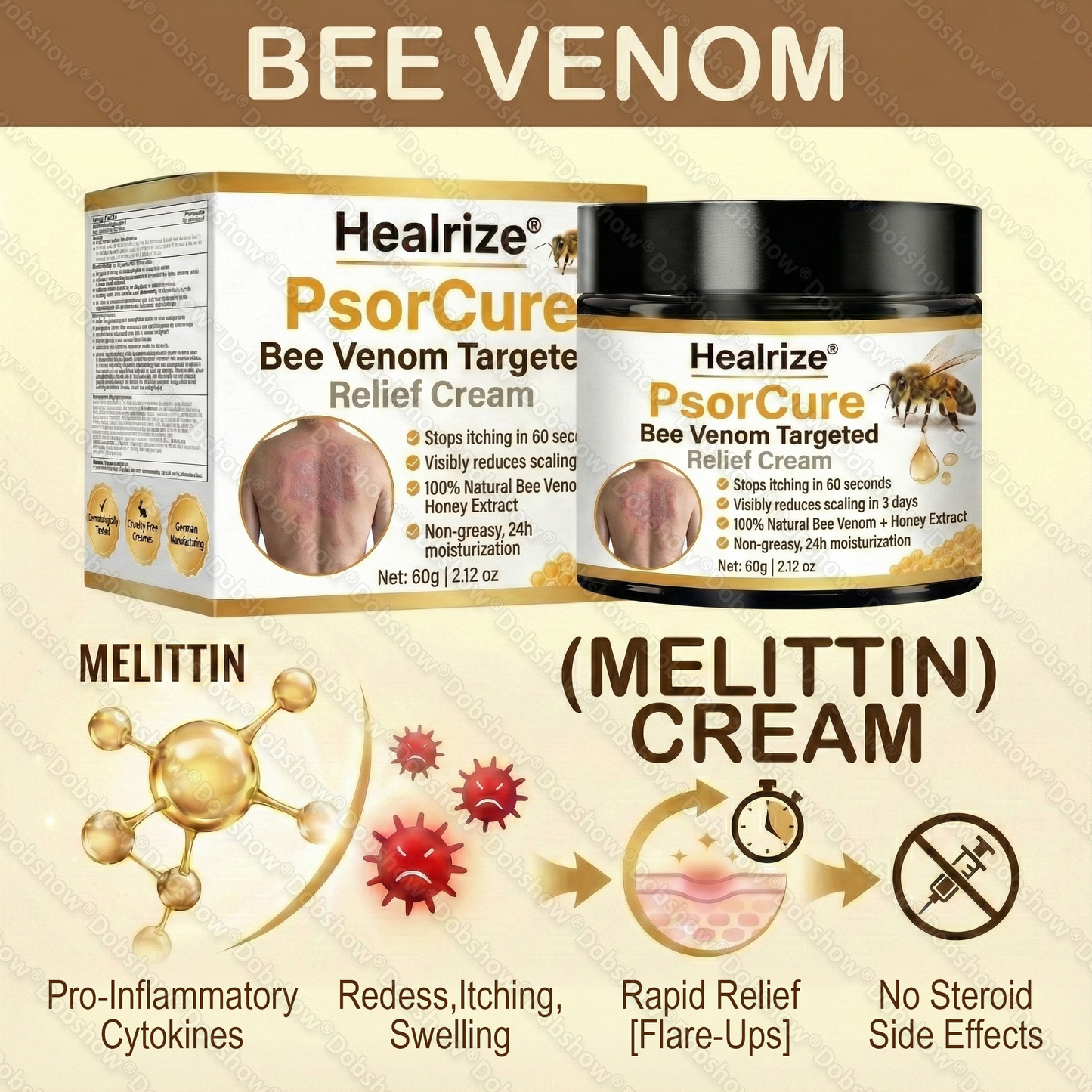 💫 PsorCure Targeted Bee Venom Relief Cream
