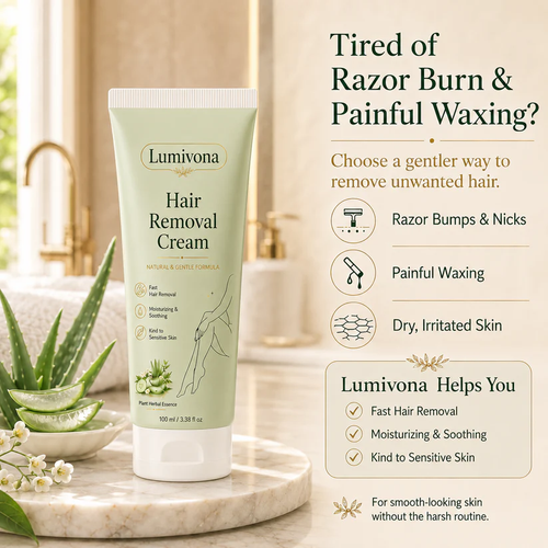 LIMETOW® Natural Gentle Hair Removal Cream | For Women & Men, Sensitive Skin