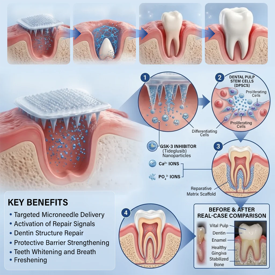 LIMETOW® Tooth & Gum Care Fast-Dissolving Microneedle Patch✨ (𝟓-𝐢𝐧-𝟏 💎 𝐑𝐞𝐛𝐮𝐢𝐥𝐝 𝐄𝐧𝐚𝐦𝐞𝐥 & 𝐃𝐞𝐧𝐭𝐢𝐧 • 𝐒𝐭𝐫𝐞𝐧𝐠𝐭𝐡𝐞𝐧 𝐆𝐮𝐦𝐬 • 𝐄𝐫𝐚𝐝𝐢𝐜𝐚𝐭𝐞 𝐓𝐚𝐫𝐭𝐚𝐫 & 𝐎𝐝𝐨𝐫 • 𝐖𝐡𝐢𝐭𝐞𝐧𝐢𝐧𝐠 • 𝐒𝐭𝐨𝐩 𝐓𝐨𝐨𝐭𝐡 𝐒𝐞𝐧𝐬𝐢𝐭𝐢𝐯𝐢𝐭𝐲)