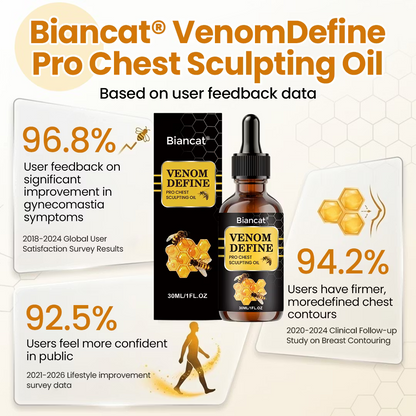 🔥🔥 MEN’S CHEST-CONTOUR UPGRADE💪 VenomDefine Pro Chest Sculpting Oil 🐝 Daily Bee Venom Support for a Firmer-Looking, More Defined Chest