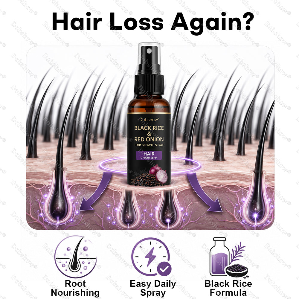 🔥Dobshow® Black Rice & Red Onion Hair Growth Spray