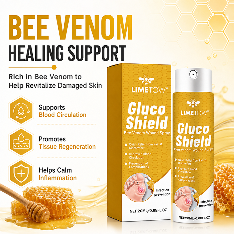 LIMETOW® GLUCOSHIELD WOUND SPRAY! BEE VENOM-POWERED CARE FOR WOUNDS &amp; FRAGILE SKIN!