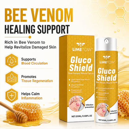 LIMETOW® GLUCOSHIELD WOUND SPRAY! BEE VENOM-POWERED CARE FOR WOUNDS &amp; FRAGILE SKIN!