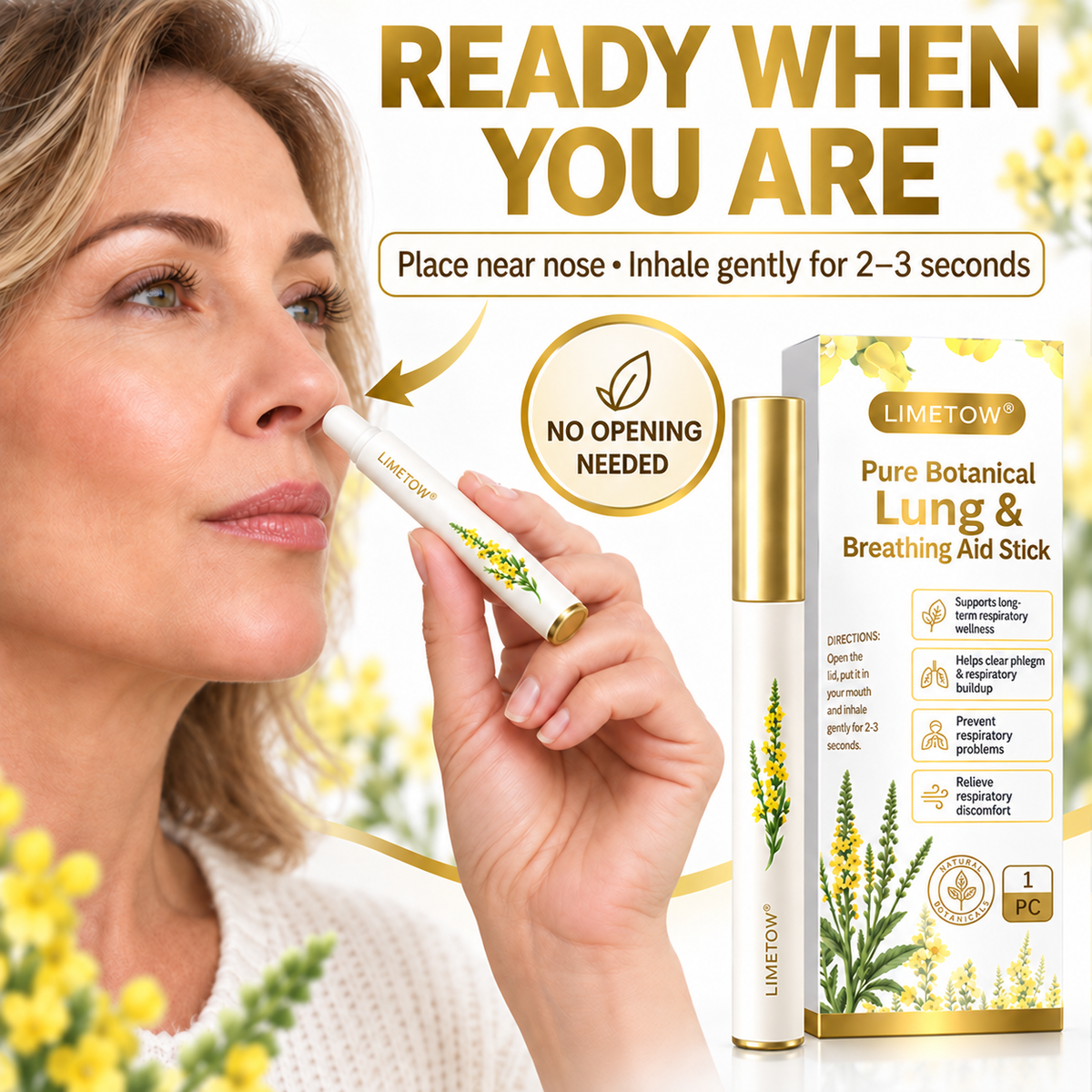 Refresh Your Breathing Routine with Our Pure Botanical Breathing Aid Stick!