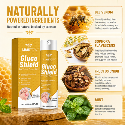 LIMETOW® GLUCOSHIELD WOUND SPRAY! BEE VENOM-POWERED CARE FOR WOUNDS &amp; FRAGILE SKIN!