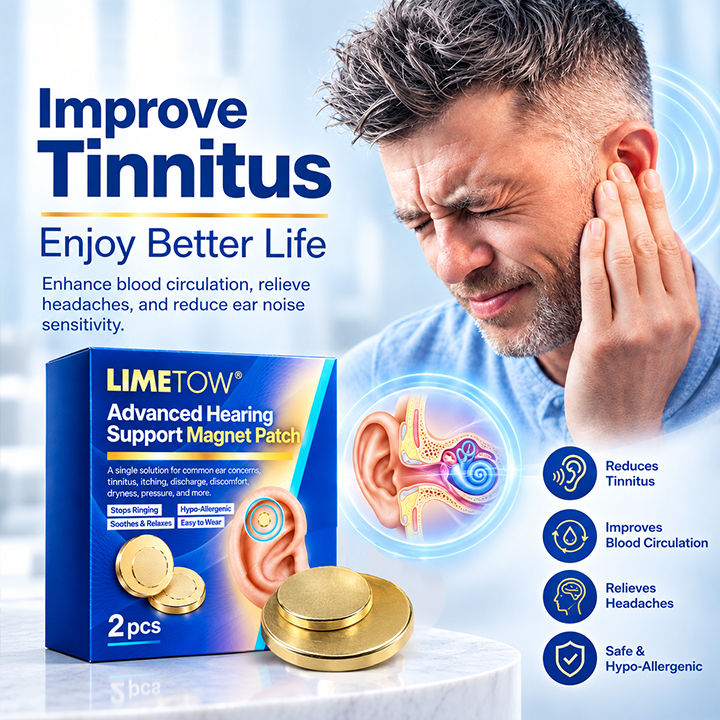 LIMETOW® ADVANCED HEARING SUPPORT MAGNET PATCH! MAGNETIC THERAPY FOR HEARING LOSS, TINNITUS, EAR PRESSURE, AND EAR DISCOMFORT!
