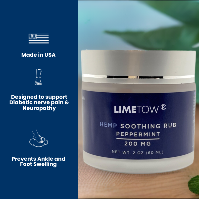 LIMETOW® Hemp Cream For Neuropathy Aches & Nerve Pain (Peppermint)