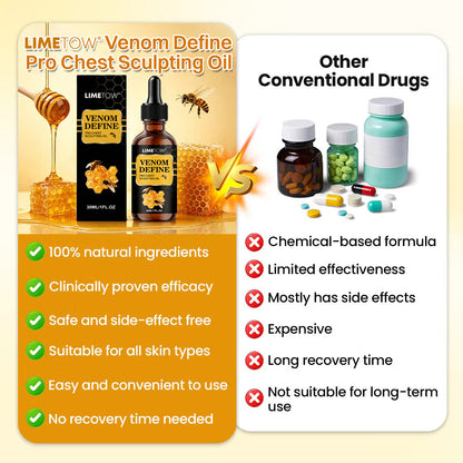 🔥🔥 MEN’S CHEST-CONTOUR UPGRADE💪 LIMETOW®  VenomDefine Pro Chest Sculpting Oil 🐝 Daily Bee Venom Support for a Firmer-Looking, More Defined Chest