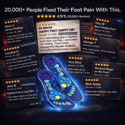 Experience IMMEDIATE RELIEF from neuropathy foot-pain, without costly orthotics, addictive medications, dangerous shots, or life altering surgery