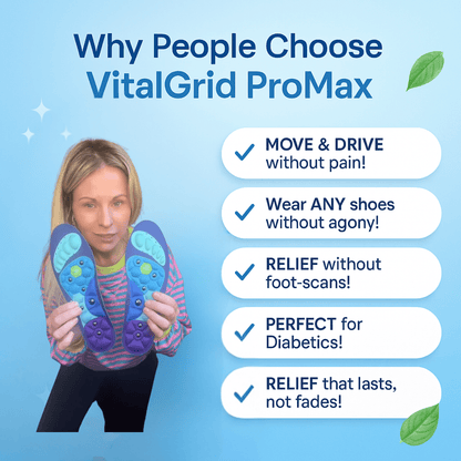 Experience IMMEDIATE RELIEF from neuropathy foot-pain, without costly orthotics, addictive medications, dangerous shots, or life altering surgery