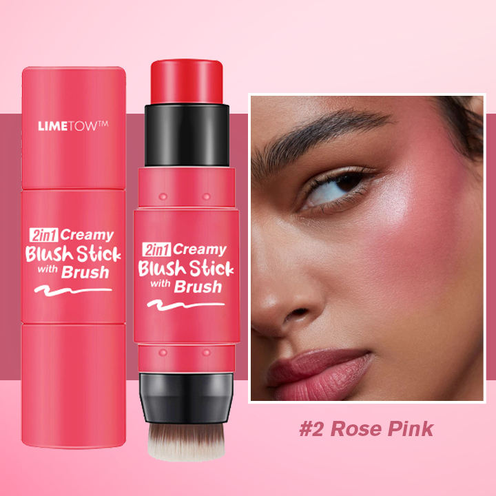 LIMETOW™ 2 in 1 Creamy Blush Stick with Brush