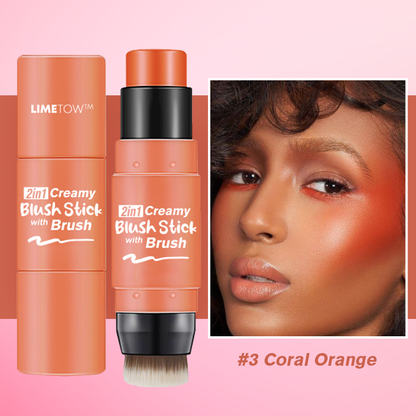 LIMETOW™ 2 in 1 Creamy Blush Stick with Brush