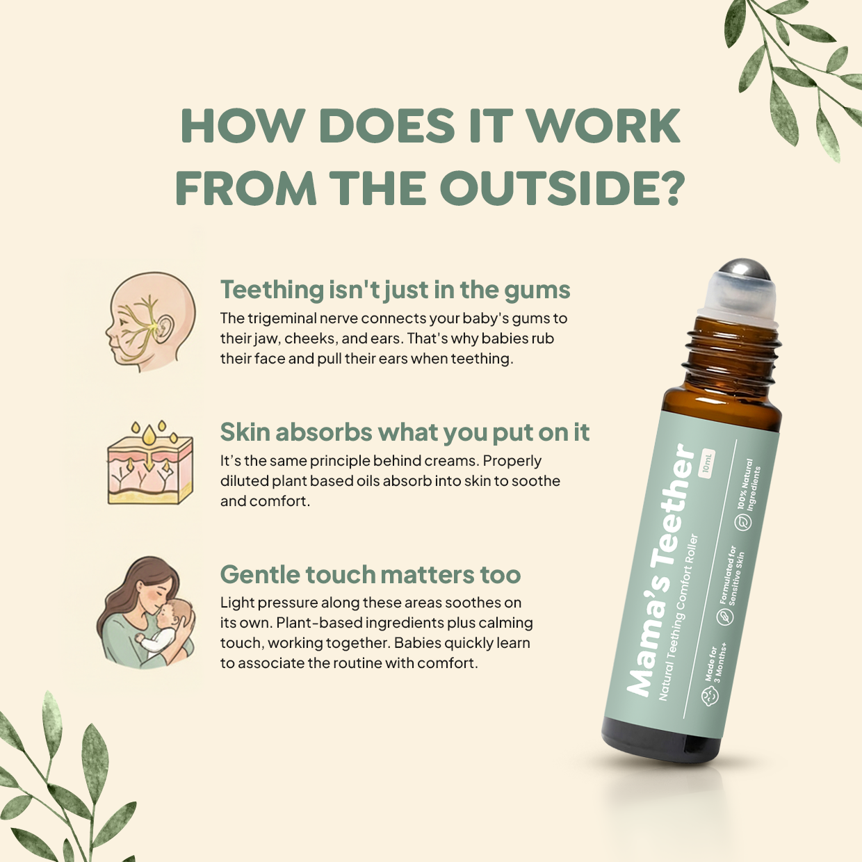 Mamas Teether: Natural Teething Comfort Roller