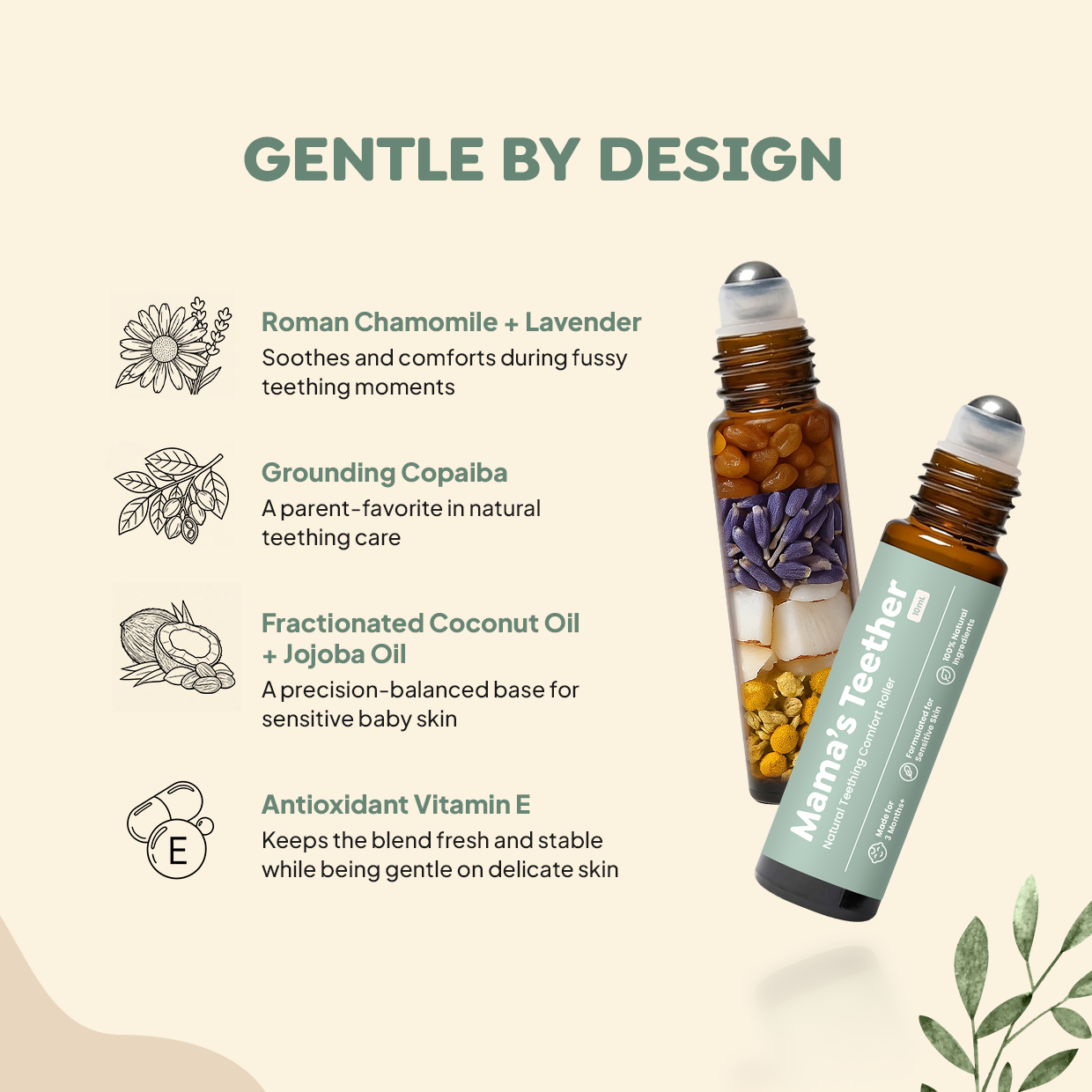 Mamas Teether: Natural Teething Comfort Roller