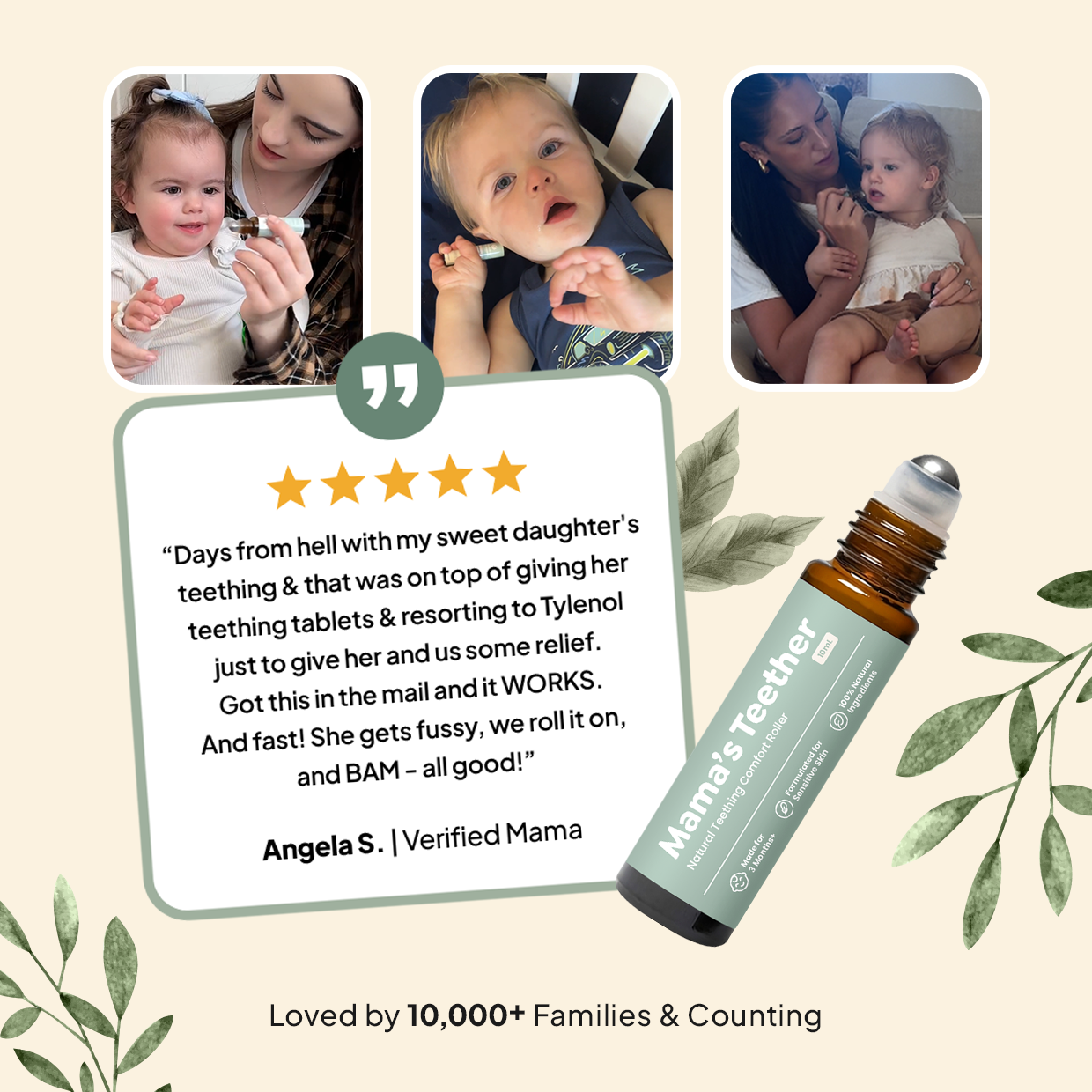 Mamas Teether: Natural Teething Comfort Roller