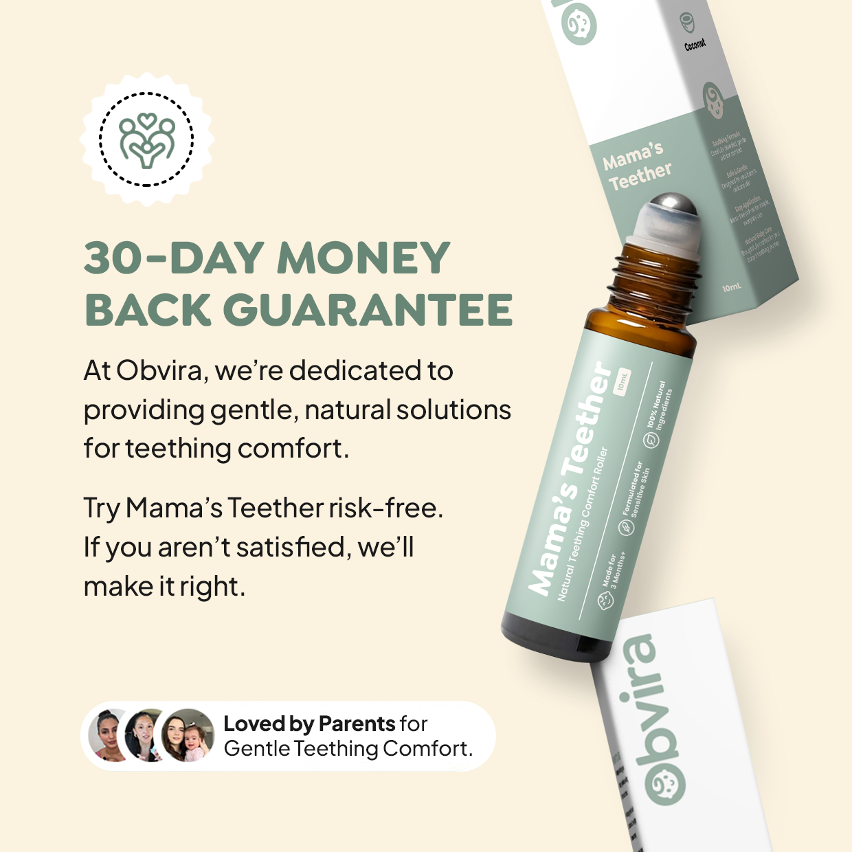 Mamas Teether: Natural Teething Comfort Roller