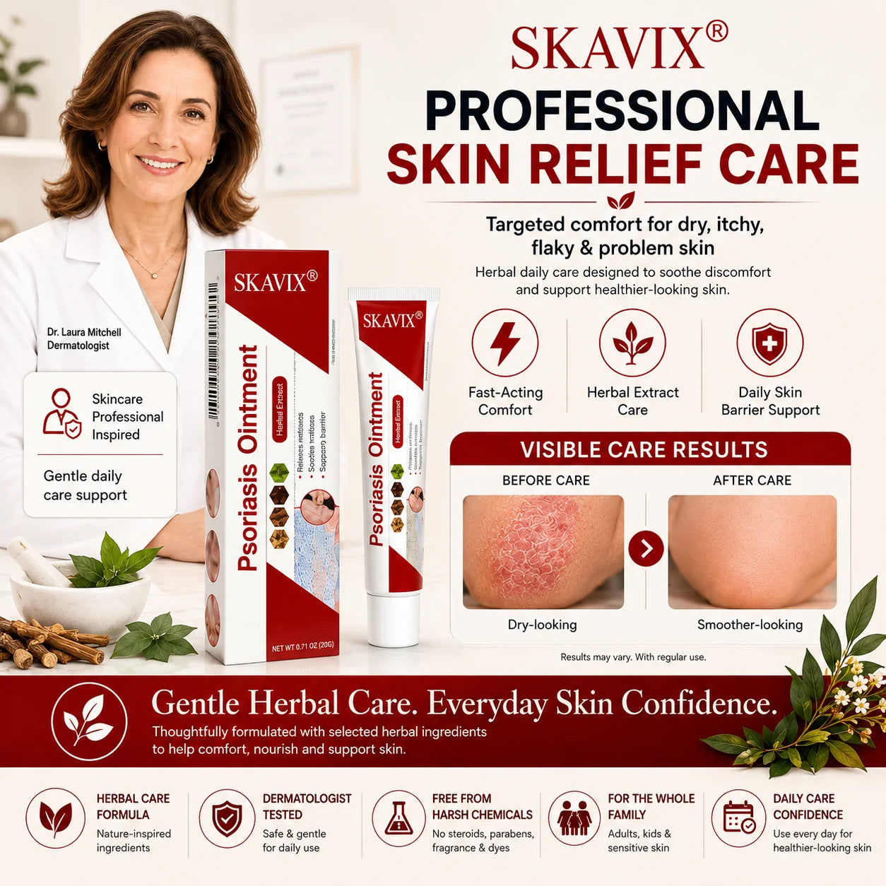 Richer daily care for skin that feels dry, rough & hard to ignore.