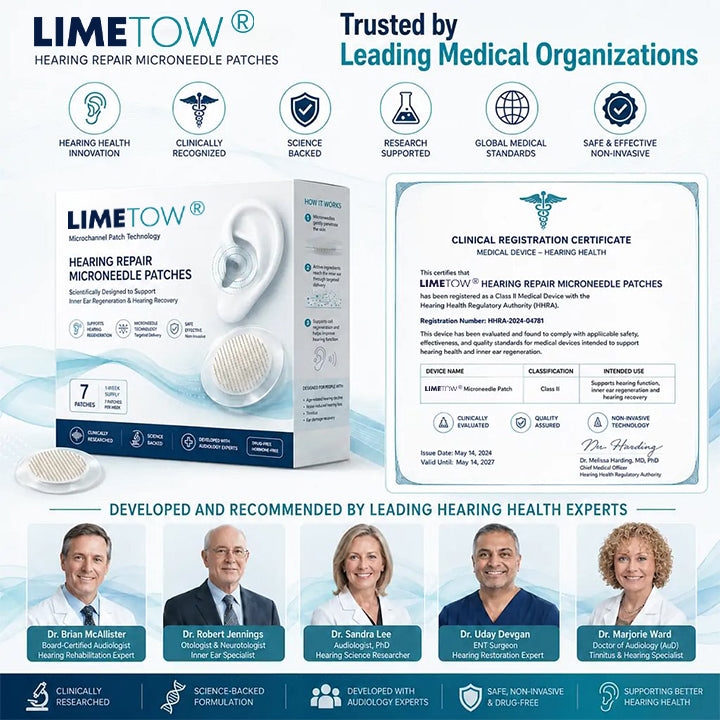 LIMETOW® HEARING REPAIR MICRONEEDLE PATCHES ✅ Targets Hearing Loss, Tinnitus, Ear Infections, Balance Disorders, and Age-Related Ear Degeneration.