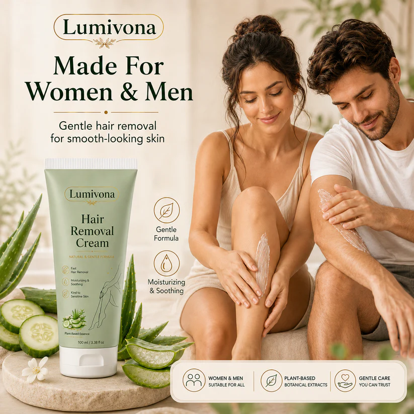 LIMETOW® Natural Gentle Hair Removal Cream | For Women & Men, Sensitive Skin
