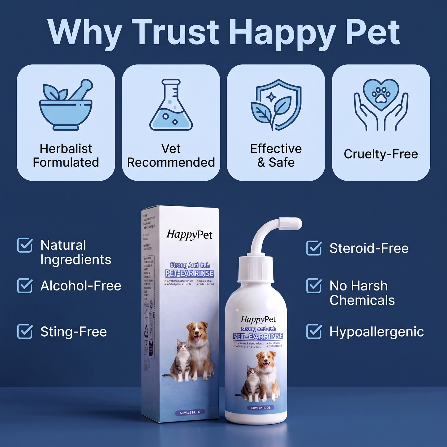 LIMETOW® Anti-Itch Pet Ear Rinse